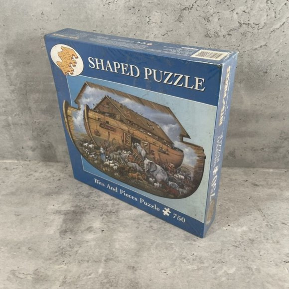 Bits And Pieces Other - Vintage Noahs Ark Bits And Pieces Puzzle 750 Shaped Pieces 18” x‎ 27” UNOPENED